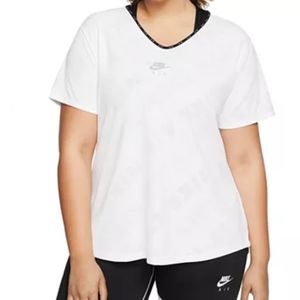 Nike Plus Size White Air Running Top 1x